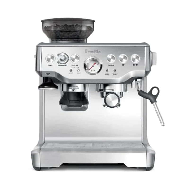 Breville BES870XL Barista Express espresso machine in brushed stainless steel