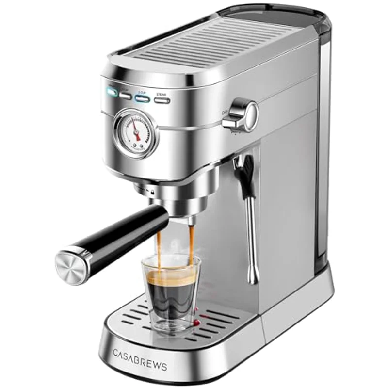 CASABREWS CM5418 compact espresso machine with milk frothing steam wand