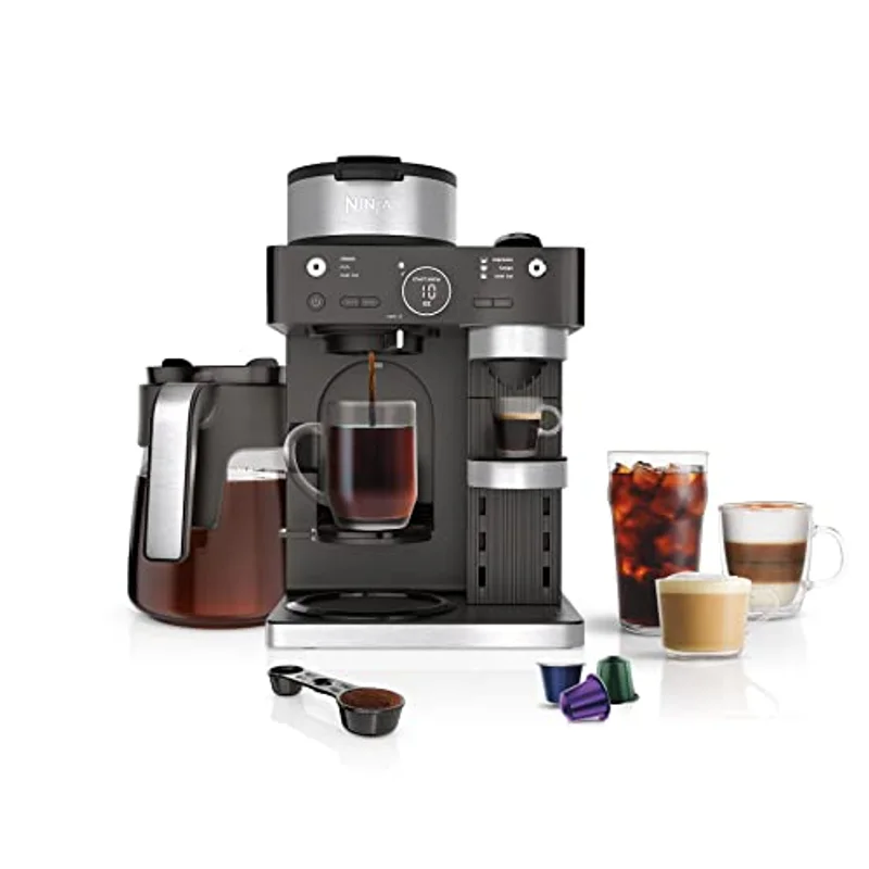 Ninja CFN601 Espresso and Coffee Maker with fold-away frother
