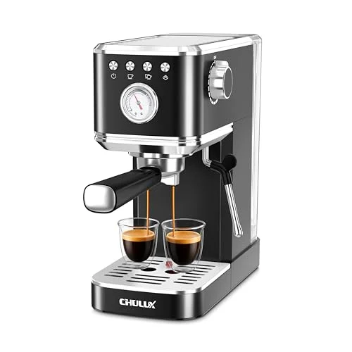 CHULUX Slim Espresso Machine with Milk Frother