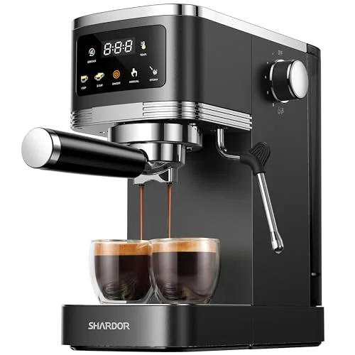 SHARDOR Espresso Machine 20 Bar with milk frother and touchscreen