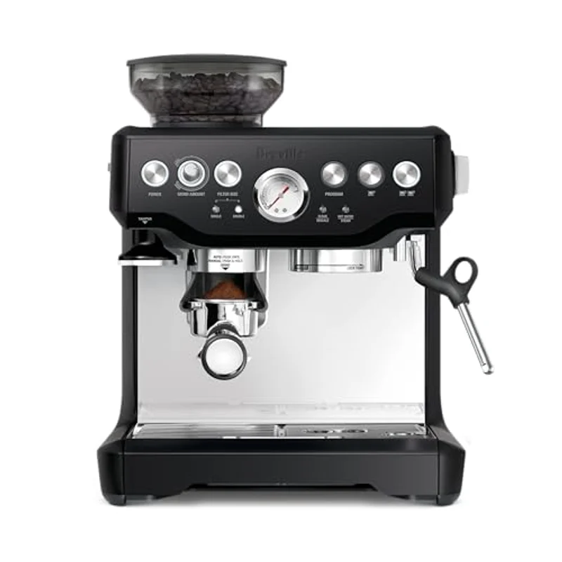 Breville BES870BTR Barista Express espresso machine in Black Truffle