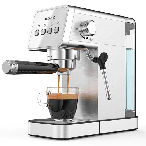 AYCHIRO 20 Bar Espresso Machine with milk frother wand and removable water tank
