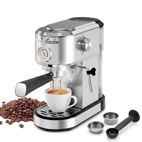 NEWBULIG Compact Expresso Coffee Machine with steam wand